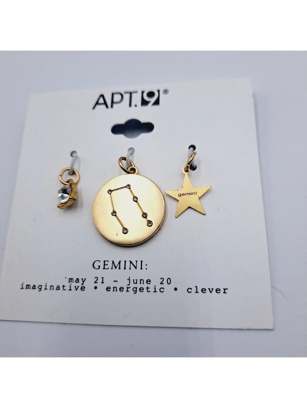 Gemini Zodiac Pendant Charm Set